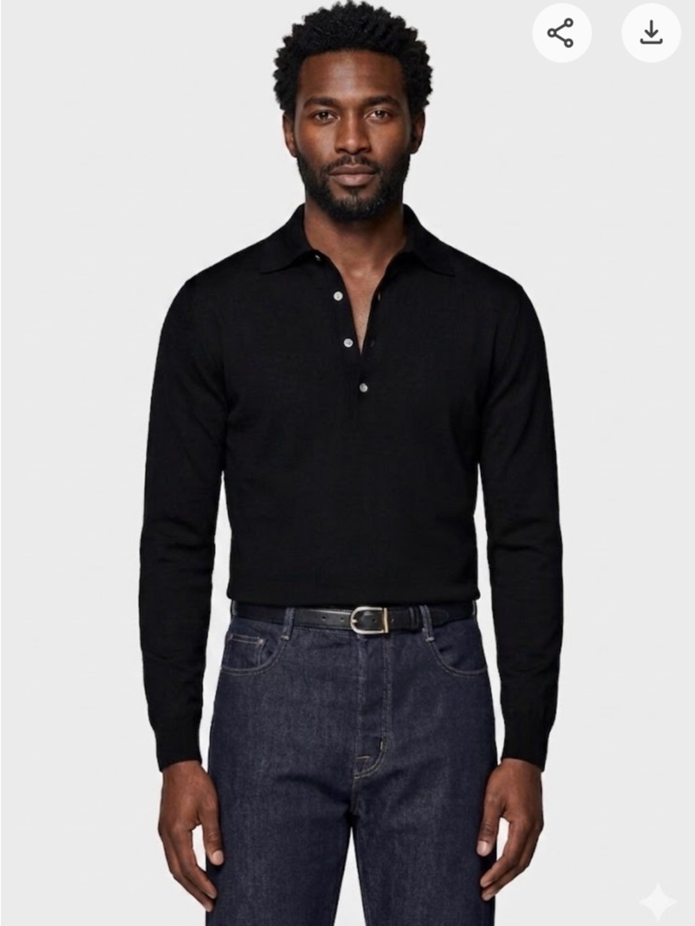 Suitsupply 100% Wool Quarter Button Sweater Size L